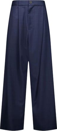 Natasha Zinko Broek met geplooid detail - Blauw