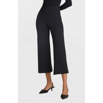 Commando Neoprene Crop Wide Leg Pants in Black at Nordstrom, Size X-Small