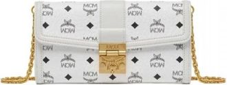 MCM Tracy Chain Wallet - Dames - Schoudertassen - Wit - ONE Size - Leer - Tassen