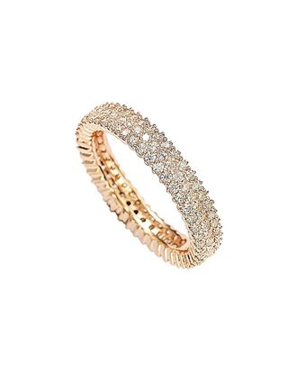 Suzy Levian Suzy Levian Rose Plated Cz Eternity Ring