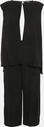 Elisabetta Franchi Black Crepe Sleeveless Jumpsuit