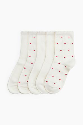 H&M 5er-Pack Socken - White