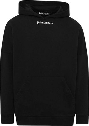 Palm Angels Black Relaxed Logo Hoodie