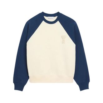 Ami Sweatshirts, male, Multicolor, Size: 2XL Ami De Coeur Crew Neck Sweatshirt