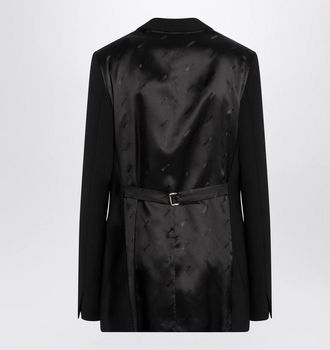 Moschino Womens Black Single-breasted Jacket viscose - Size EU 36 (Womens)