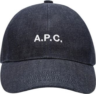 A.P.C. A.p.c. - Charlie Baseball Cap - Dames - Accessoires - Blauw - Maat: 56 CM Katoen