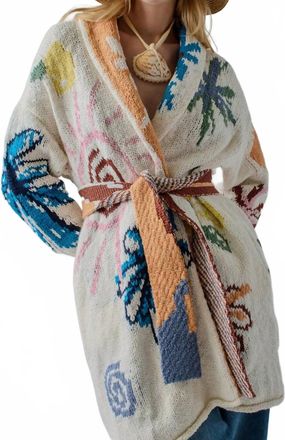 Lingua Franca Benetos Cardigan In Cream Multi