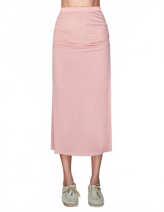 Sundry Womens Ruched Midi Skirt In Adobe