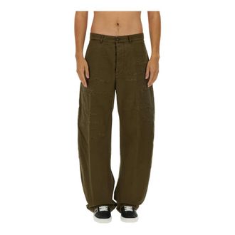 Dsquared2 Wide Trousers, male, Green, Size: M Ripped Big Chino