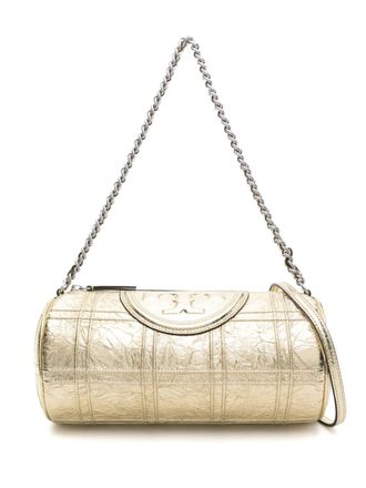 Tory Burch Fleming shopper van metallic leer - Goud