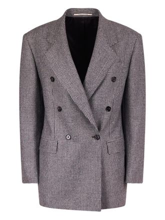 Tagliatore double-breasted check jacket - Grey
