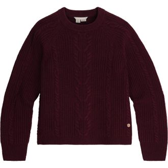Royal Robbins Womens Rockcraft Cable Crew Sweater Purple L