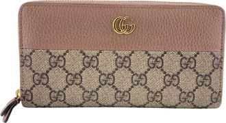 Gucci Beige Leather Long Wallet (Bi-Fold) (Pre-Owned)