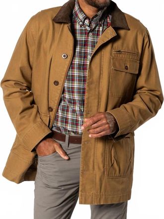 Duck Head Canvas Barn Coat In Dull Gold