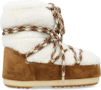Moon Boot Icon Low Shearling - Dames - Winterlaarzen - Wit - 39 EU - Su&egrave;de - Schoenen