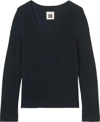 Marc O'Polo Truien & Vesten, Dames, Blauw, S, Katoen, V-neck Truien