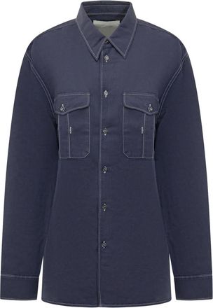 STUDIO NICHOLSON Blue Relaxed Solid Shirt