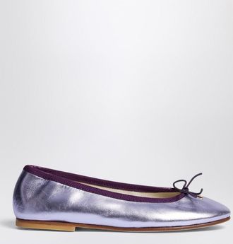 BONPOINT Lisa iridescent lilac leather ballet flats