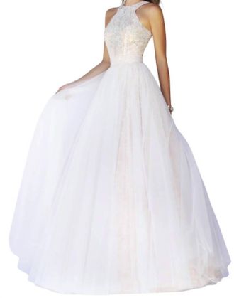 Sherri Hill Beaded Long Prom Dress In Ivory