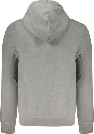 Calvin Klein Logo-Embroidered Cotton Hoodie - Grey