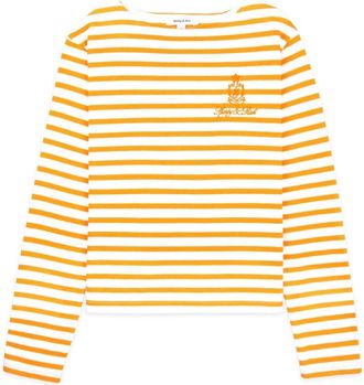 Sporty & Rich Vendome Mariniere knit sweatshirt - women - Cotton - S - White