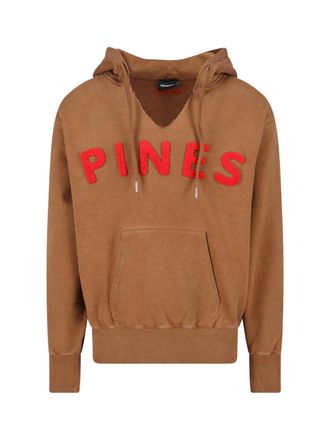 Dsquared2 Classic Knit Brown Hooded Sweatshirt With Relaxed Fit