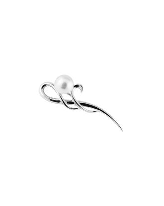 Splendid Pearls Silver 8-8.5Mm Cultured Freshwater Pearl Brooch
