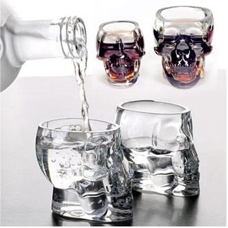 Trade Shop Vaso De Chupito Vaso De Chupito Con Silueta De Calavera Vodka Whisky
