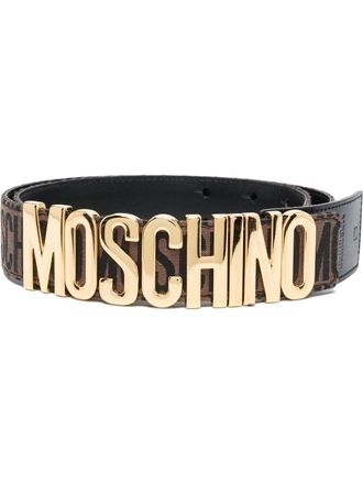 Moschino Leren riem - Bruin