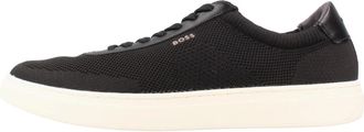 HUGO BOSS Kieran Tennis - Heren - Sneakers - Zwart - 43 EU - Leer - Schoenen