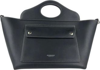 Burberry Pre-owned Handbags, female, Black, Size: ONE SIZE Pre-owned Leather handbags