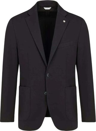 Manuel Ritz Tweeknoops Blazer - Heren - Blazers - Zwart - S - Katoen - Jassen