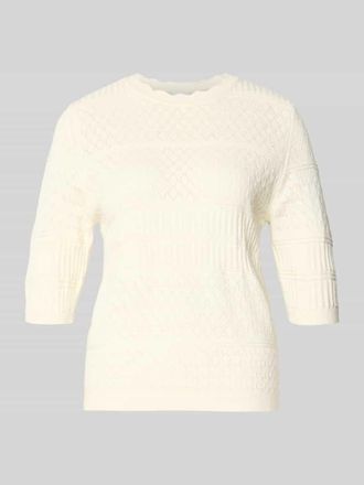 Vila Strickpullover mit 1/2-Arm Modell MILOS in Offwhite, Gr&ouml;&szlig;e XL