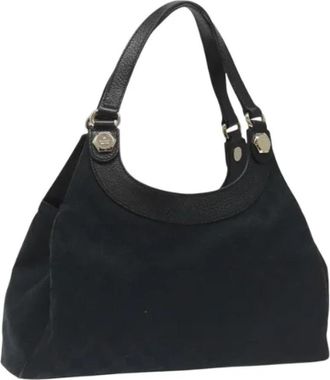 Gucci Pre-owned Canvas gucci-bags - Dames - Vintage Schoudertas - Zwart - ONE Size - Leer - Vintage