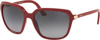 Prada PR 10VS Polarized 5395W1 Womens Sunglasses Red Size 58