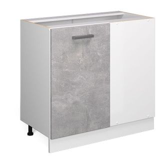 Vicco Mobile ad angolo cucina R-Line, Calcestruzzo, 86 cm, PL Antracite, Vicco