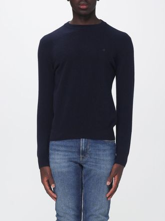 Brooksfield Crew-Neck Wool Jumper with Ribbed Cuffs and Hem
