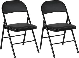 HOMCOM Sillas Plegables 45x46x78 cm Negro