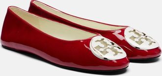 Tory Burch Reva embellished patent leather ballet flats