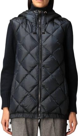 Max Mara Womens Cube Tregil Gilet Puffer Vest In Blue