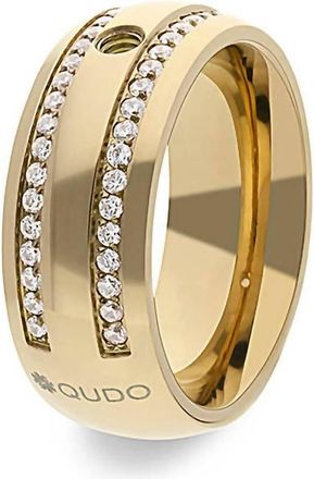 Qudo Womens Lecce Basic Ring In Gold