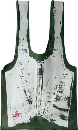 Vivienne Westwood Borsa Tote con Stampa Astratta - - Bags - Donna - Verde - ONE SIZE