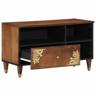 Berkfield Home Media Cabinet Honey brown Solid mango wood, Engineered wood