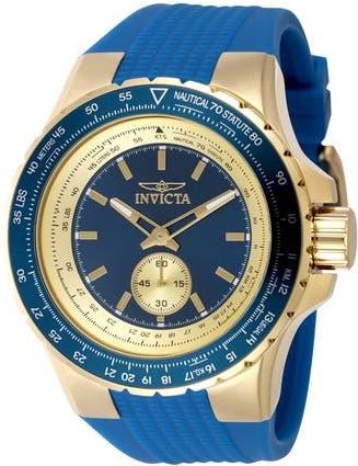 Invicta 49307 Aviator Watch in Blue/gold at Nordstrom Rack