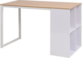 vidaXL Escritorio 120x60x75 Cm Color Roble Y Blanco Vidaxl