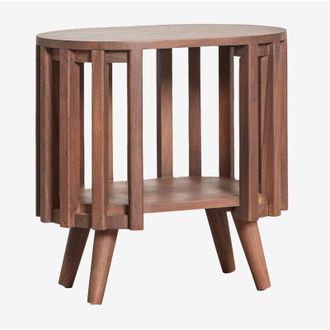 Sklum Sklum - Pack De 2 Mesitas De Noche 50x35 Cm En Madera De Acacia Dragor