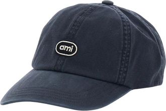 Ami Katoenen pet met patch - Heren - Petten - Zwart - ONE Size - Katoen - Accessoires