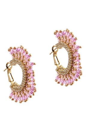 Deepa Gurnani Sierra Hoop Earrings in Lavender at Nordstrom