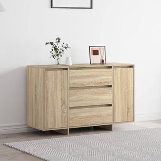 Berkfield Home Sideboard Sonoma Oak 120x41x75 cm Engineered Wood in Brown | Size: 120 x 41 x 75 cm