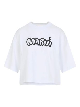 Marni T-shirt met logo - Wit